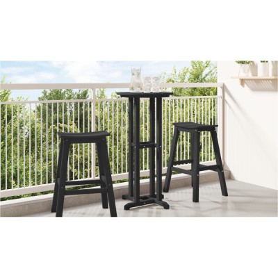 Gossi masa de bar neagra 55x55x107 cm hdpe foto