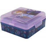 Cutie Sandwich Copii Frozen TataWay CZ11273 Compartimentata, Plastic Reciclabil, Fara BPA, 13.5x14.1x6 cm, +3 Ani