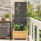 vidaXL Ecran de intimitate pentru grădină Floral Negru 50 x 140 cm 876294
