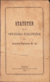 HST C1110 Statuten fur die Offiziers-Bibliothek 1887 Reg 43 Inf Caransebeș