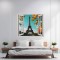 Folie imprimata color pentru decor perete locuinta, dimensiune 125 x 110cm, model: VIEW TO HAVEN 25