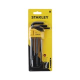 Set chei hexagonale, cap sferic, Stanley 0-69-256, otel, 1.5 - 10 mm, 9 bucati