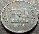 Moneda istorica 10 CENTI / CENTS - OLANDA, anul 1942 *cod 2450 = excelenta, Europa, Zinc