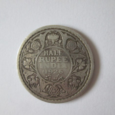 Rara! India colonie Britanica Half Rupee 1926 argint regele George V