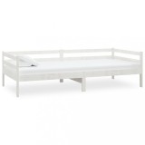 Cumpara ieftin Pat de zi, 90x200 cm, alb, lemn masiv de pin