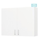 Dulap baie suspendat Roma, front MDF, 2 usi, polita, 80 x 68 cm, alb