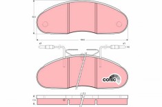 TRW GDB1069 COTEC set placute frana,frana disc