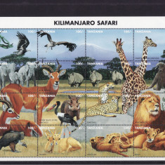 TANZANIA 1995 FAUNA ANIMALE SALBATICE DIN KILIMANJARO