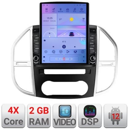 Navigatie Mercedes Vito w447 2016- Android radio gps internet quad core 2+32 ecran vertical 9.7&quot; Kit-w447+EDT-E708 CarStore Technology