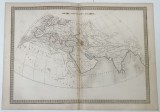 HARTA ' MONDE CONNU DES ANCIENS ' , par C.V. MONIN , 1839