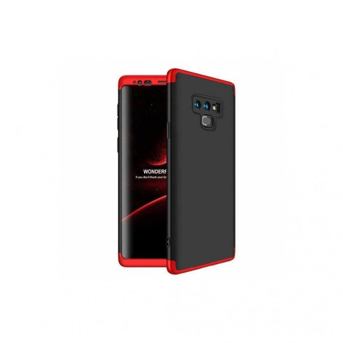 Husa 3 in 1 GKK Iphone, rosu cu negru
