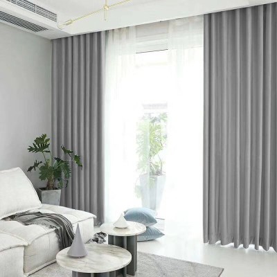 Set draperie din catifea blackout cu rejansa transparenta cu ate pentru galerie, Madison, 150x270 cm, densitate 700 g/ml, Spanish Gray, 2 buc foto