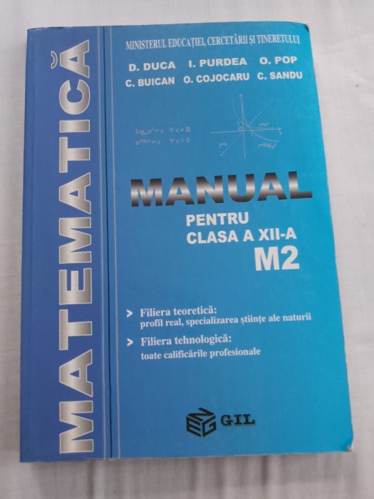 Manual matematica clasa a12a