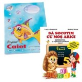 Pachet Caiet tip 1 Pestisor A5, 32 file, Casa Tipografica si Sa socotim cu Mos Arici. Matematica si explorarea mediului, clasa 1 - Lucica Buzenchi