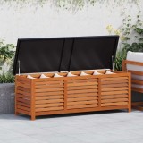vidaXL Ladă depozitare grădină, 150x50x55 cm, lemn masiv de eucalipt