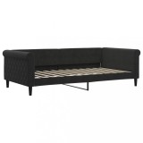 Cumpara ieftin Pat de zi, negru, 100x200 cm, catifea