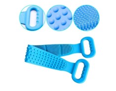 Banda pentru masaj corporal cu 2 fete, din silicon, maseaza, curata, culoare albastru