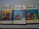 WINNETOU - 3 Vol. - Karl May - Editura Tineretului, 1967, 405+406+430 p., Alta editura