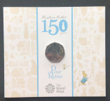 Marea Britanie 50 pence 2016 Peter Rabbit UNC, Europa