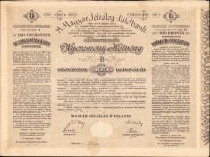 A638 Acțiune A Magyar Jelz&amp;aacute;log Hitelbank 1906 foto