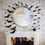 Decor Halloween - set lilieci - autoadeziv - negru - 30 buc pachet