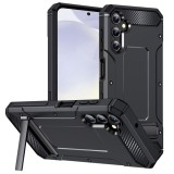 Husa antisoc pentru samsung galaxy s24, kickstand, black