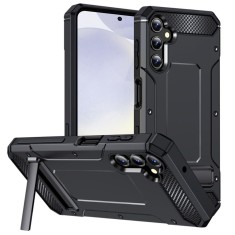 Husa antisoc pentru samsung galaxy s24, kickstand, black foto