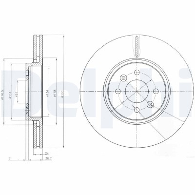 DELPHI BG3929 Disc frana foto