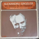 Disc vinil, LP. PE MURES SI PE TARNAVE. CANTECE POPULARE SI ROMANTE-ALEXANDRU GROZUTA