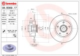 BREMBO 08.B369.17 PRIME LINE - With Bearing Kit Disc frana