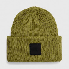 The North Face caciula culoarea verde, din tricot gros