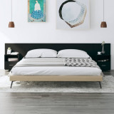 Tablie de pat cu dulapuri, negru, lemn prelucrat GartenMobel Dekor, vidaXL