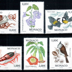 Monaco 2002, Mi #2573-2582**, fauna, flora, pasari, pesti, MNH, nominal 18,88 €!