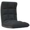 Scaun de podea pliabil, negru, material textil