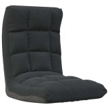 Scaun de podea pliabil, negru, material textil