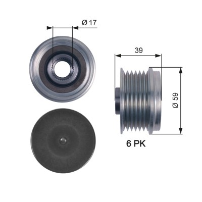 GATES OAP7113 DriveAlign&amp;reg; Sistem roata libera, generator foto