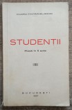 Studentii - Valeria Costachel-Donici// 1937, dedicatie si semnatura