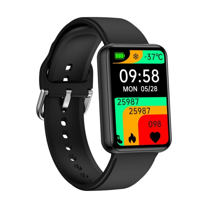SMARTECH SmartWatch tip Bratara cu Apel Bluetooth, Ritm Cardiac, Nivel Oxigen, Calculator, Numar SOS, Calendar, Monitorizare Somn S878
