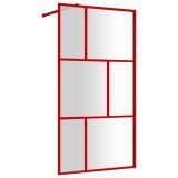 Cumpara ieftin Paravan de dus walk-in rosu 115x195 cm sticla ESG transparenta
