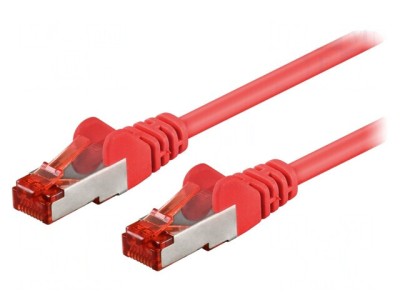 Patch Cord S/FTP Cat6 PVC Roșu 0.25m foto