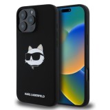 Husa pentru iPhone 16 Pro - Karl Lagerfeld Silicone MagSafe (KLHMP16LSCHPPLK) - Choupette Head