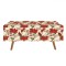 Fată de Masă Decorativă Crăciun, Ecru, Flori Crăciunițe, 180x140cm, Plastic PEVA
