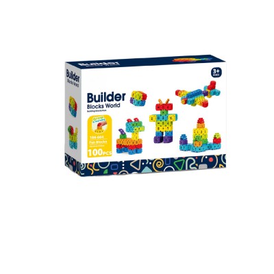 Set de constructie STEAM - Micutul matematician (100 piese) PlayLearn Toys foto