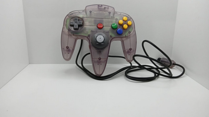 Controller Nintendo 64 - Nintendo&reg; - Transparent/Purple - curatat si reconditionat