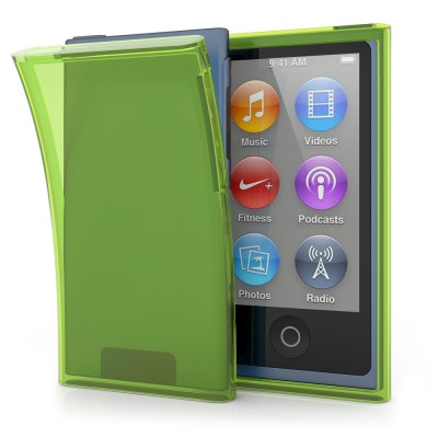 Husa kwmobile pentru Apple iPod Nano 7, Silicon, Verde/Transparent, 13370.149 foto