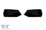 Grile laterale pentru bara de protectie fata negru lucios, potrivite pentru Audi A7 2018-2023 Performance AutoTuning