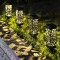 Set 4 lampi solare LED alb cald Hoff, H 29 cm