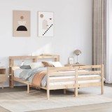 Cumpara ieftin Cadru de pat cu tăblie, 150x200 cm lemn masiv pin