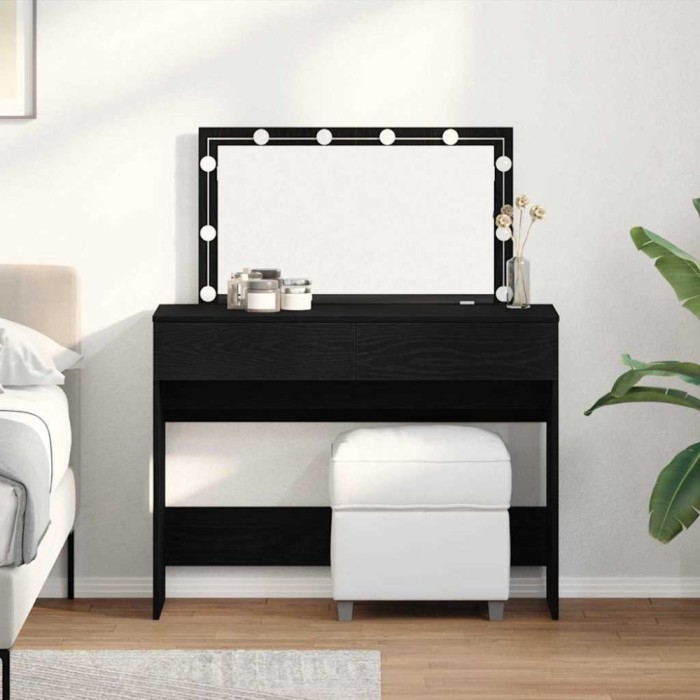 Masă de toaletă Stejar negru 100 x 40 x 120 cm Lemn compozit