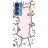Husa compatibila cu Motorola Edge 20 Lite model Kawaii cats, Silicon, TPU, Viceversa, Transparent, Carcasa